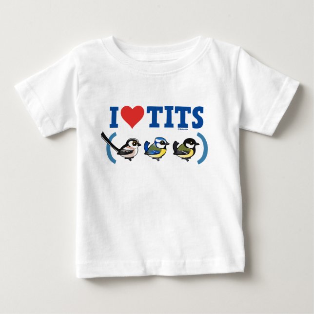 T-shirt Pour Bébé I Love Paridae EU (Devant)