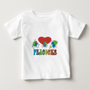T-shirt Pour Bébé I Love Peacocks