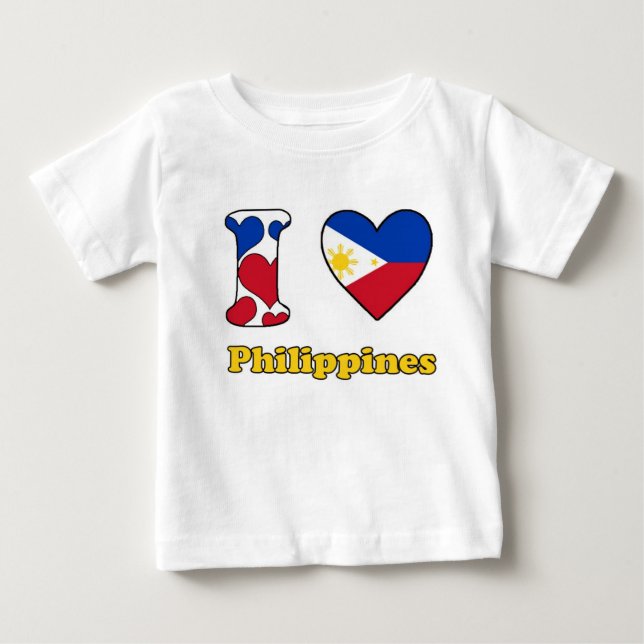 T-shirt Pour Bébé I Love Philippines (Devant)