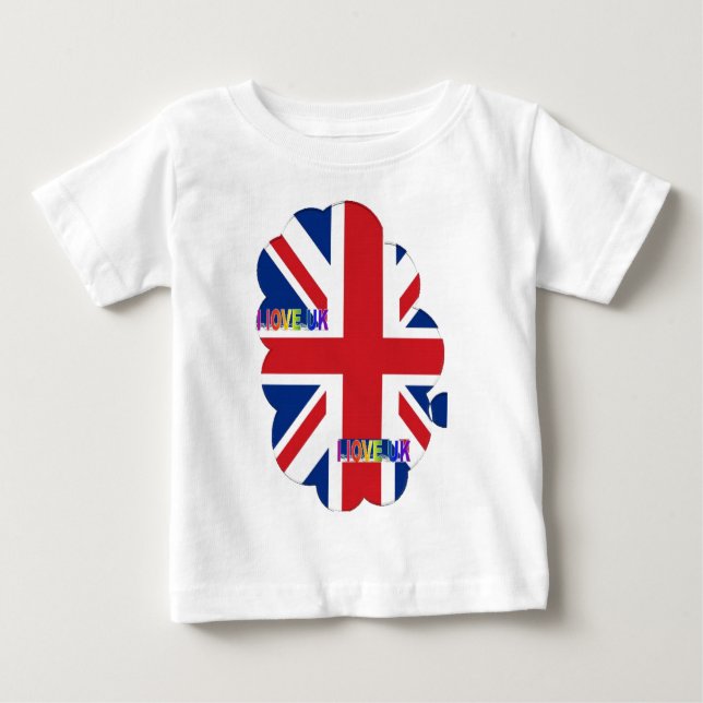 T-shirt Pour Bébé I Love UK Art Print (Devant)
