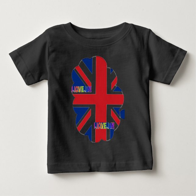 T-shirt Pour Bébé I Love UK Art Print (Devant)