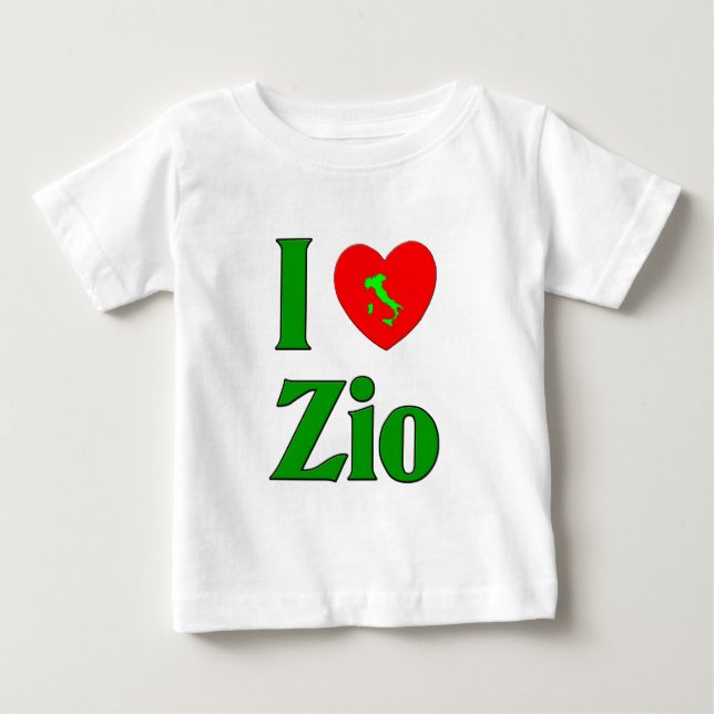T-shirt Pour Bébé I Love Zio (Devant)