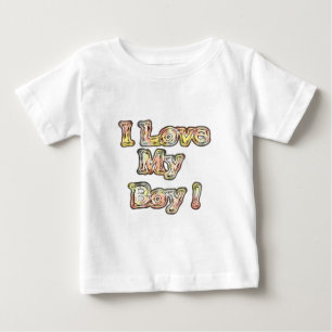T-shirt Pour Bébé I Loy My Boy Design Cool Collection Vintage Texte