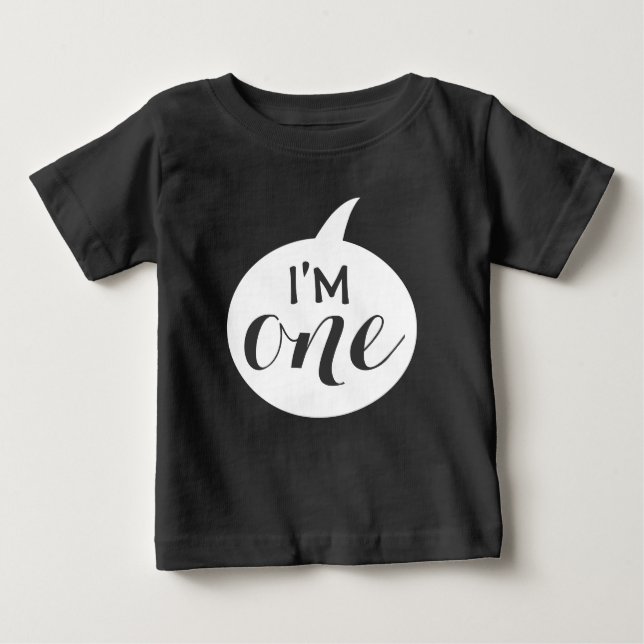 T-shirt Pour Bébé "I M One" 1er bébé anniversaire (Devant)