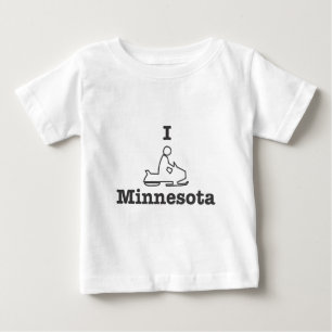 T-shirt Pour Bébé I Motoneige Minnesota