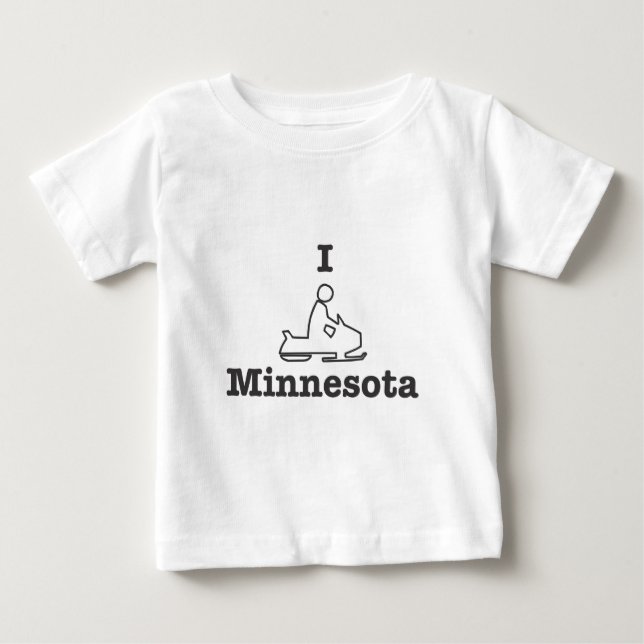 T-shirt Pour Bébé I Motoneige Minnesota (Devant)