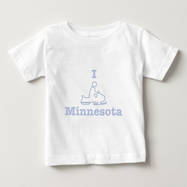 T-shirt Pour Bébé I Motoneige Minnesota (Devant)