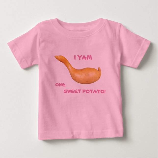 T-shirt Pour Bébé I patate douce de l'igname une (Devant)