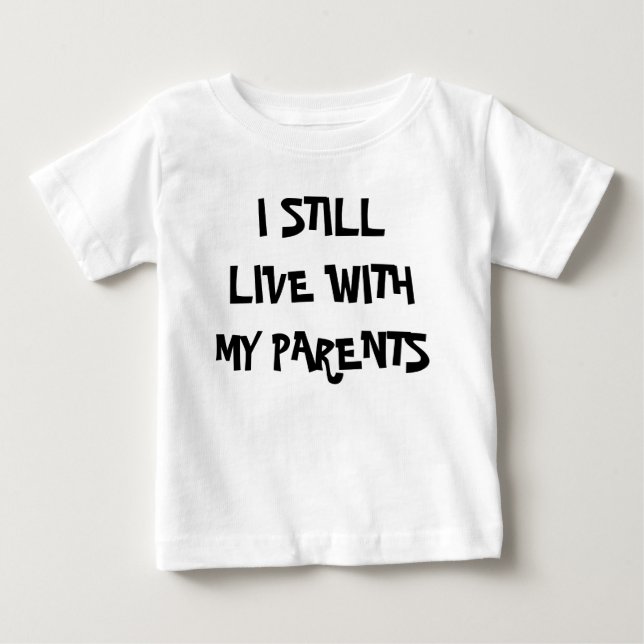 T-SHIRT POUR BÉBÉ I STIL LLIVE AVEC MES PARENTS (Devant)
