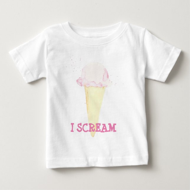 T-shirt Pour Bébé icecream i hurler bébé bodysuit (Devant)