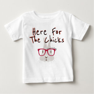 T-shirt Pour Bébé Ici pour les poussins ! Lapin de garçon de ressort