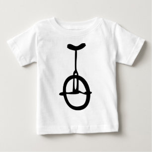 T-shirt Pour Bébé icône de monocycle noir
