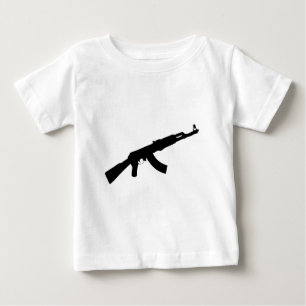 T-shirt Pour Bébé icône noire de l'ak 47 d'arme à feu