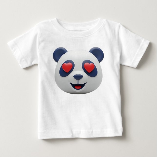 T-shirt Pour Bébé Icône Panda 3D de réussite amicale (Devant)