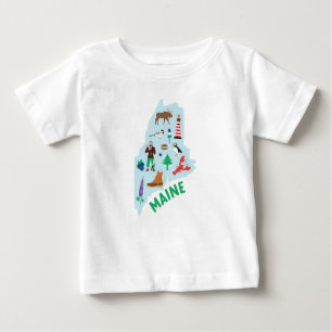 T-shirt Pour Bébé Icônes du Maine