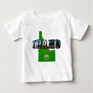 T-shirt Pour Bébé Idaho Carte, sceau et texte de l'image
