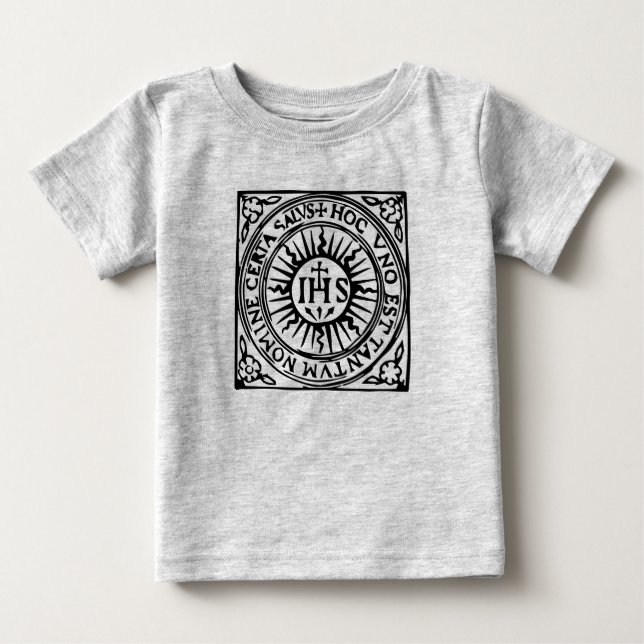 T-shirt Pour Bébé Ignace de Loyola, Christogram (Devant)