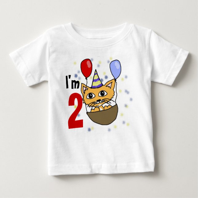 T-shirt Pour Bébé Ik ben 2 verjaardag (Devant)