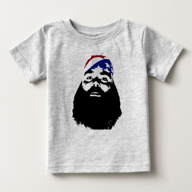 T-shirt Pour Bébé Il a eu une pleine barbe naturelle (Devant)