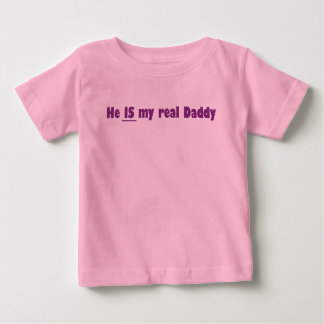 T-shirt Pour Bébé il est mon vrai papa