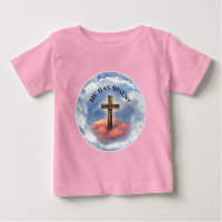 Il Est Ressuscité Croix Rugueuse Avec Nuages