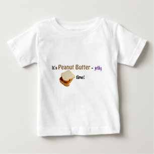 T-shirt Pour Bébé Il est temps de Beurre-Gelée d'arachide !