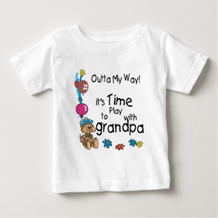 T-shirt Pour Bébé Il est temps de jouer avec grand-père
