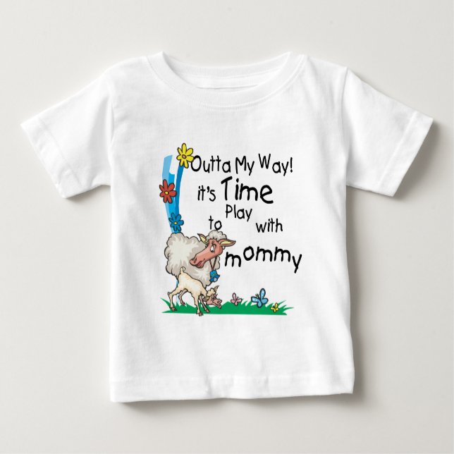 T-shirt Pour Bébé Il est temps de jouer avec maman2 (Devant)