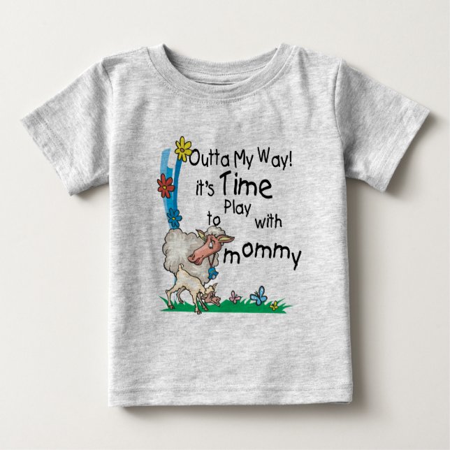 T-shirt Pour Bébé Il est temps de jouer avec maman2 (Devant)
