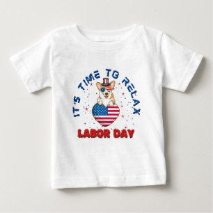 T-shirt Pour Bébé Il est temps de se détendre la fête du travail, le