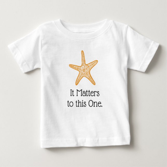 T-shirt Pour Bébé Il importe à cette une étoile de mer (Devant)