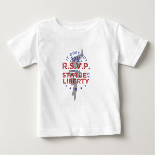 T-shirt Pour Bébé Il ne dit pas RSVP sur la statue de la liberté