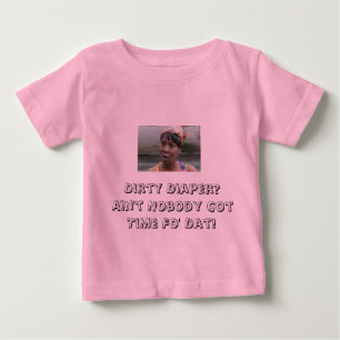 T-SHIRT POUR BÉBÉ IL N'Y A PAS DE TEMPS POUR LES DIAPEURS SABLES