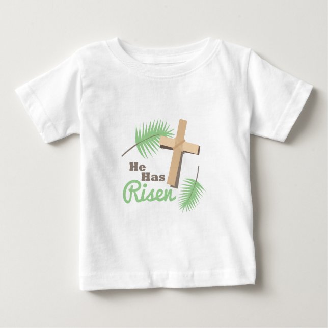 T-shirt Pour Bébé Il s'est levé (Devant)