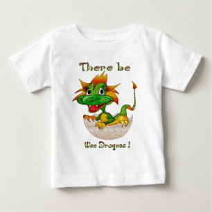 T-shirt Pour Bébé Il y a des dragons pour bébés et enfants!
