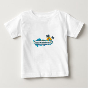 T-shirt Pour Bébé Île d'Anna Maria - conception de surf
