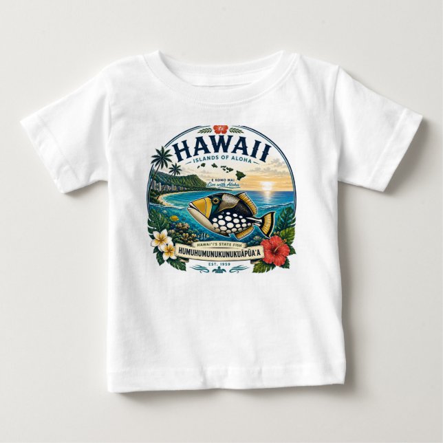 T-shirt Pour Bébé Îles Hawaï (Devant)