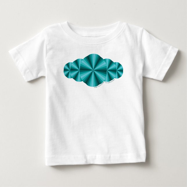 T-shirt Pour Bébé Illusion optique Aqua Enfant et maillot de bébé (Devant)