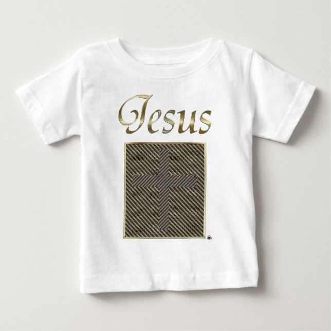 T-shirt Pour Bébé Illusion optique croisée de JÉSUS (Devant)