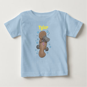 T-shirt Pour Bébé Illustration adorable du dessin de bébé platypus