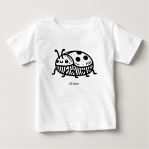 T-shirt Pour Bébé Illustration Charmante du coléoptère tiré à la mai