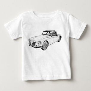 T-shirt Pour Bébé Illustration convertible de voiture de sport de MG