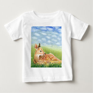 T-shirt Pour Bébé Illustration creusée dans l'herbe