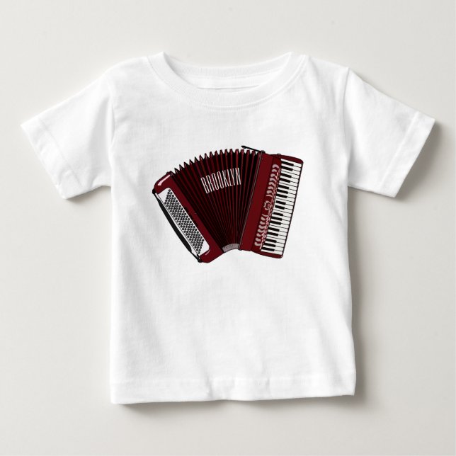 T-shirt Pour Bébé Illustration d'accordion (Devant)