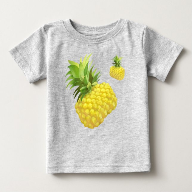 T-shirt Pour Bébé Illustration d'ananas (Devant)