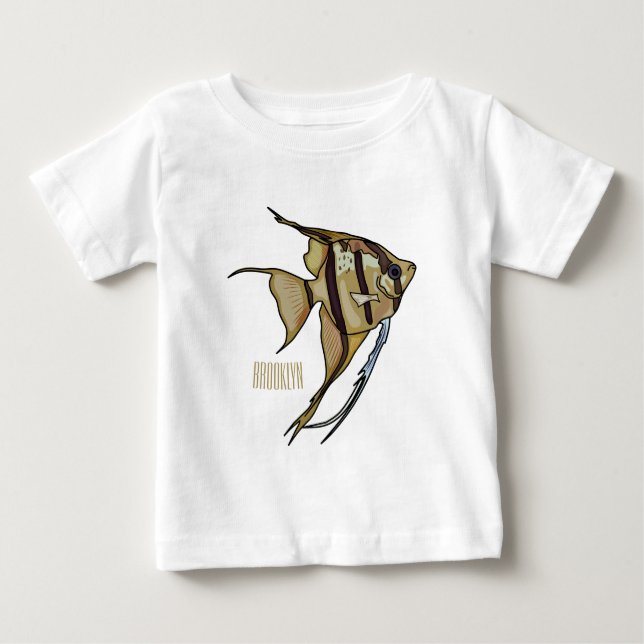 T-shirt Pour Bébé Illustration d'angelfish (Devant)