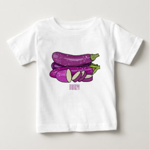 T-shirt Pour Bébé Illustration d'aubergine