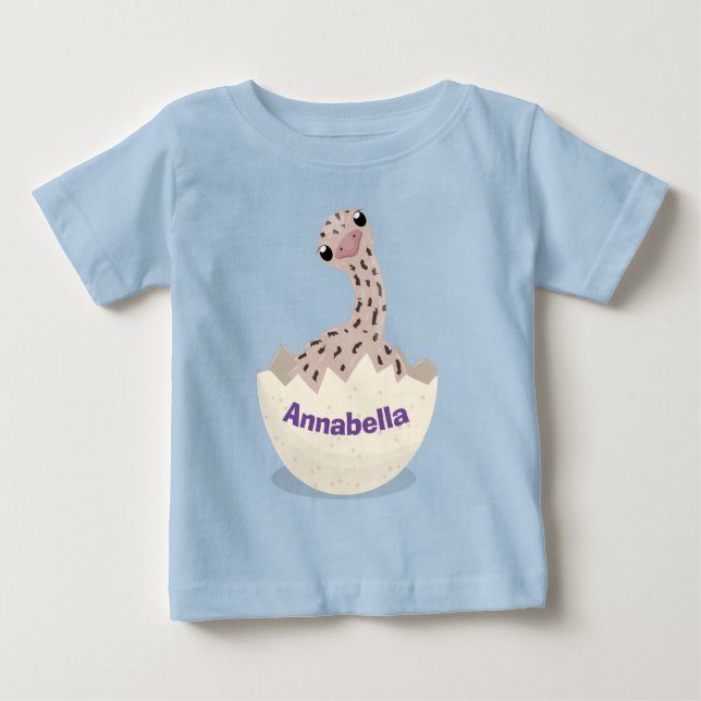 T-shirt Pour Bébé Illustration d'autruche pour bébé à couver mignon (Devant)