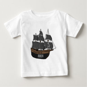 T-shirt Pour Bébé Illustration de bateau pirate
