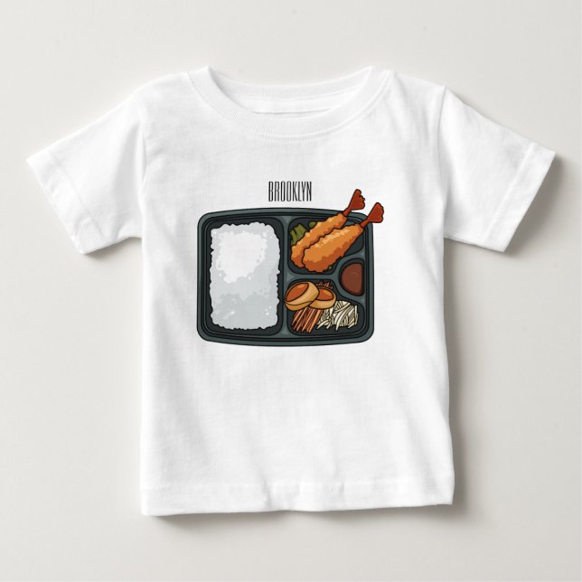 T-shirt Pour Bébé Illustration de bentô de dessin animé  (Devant)